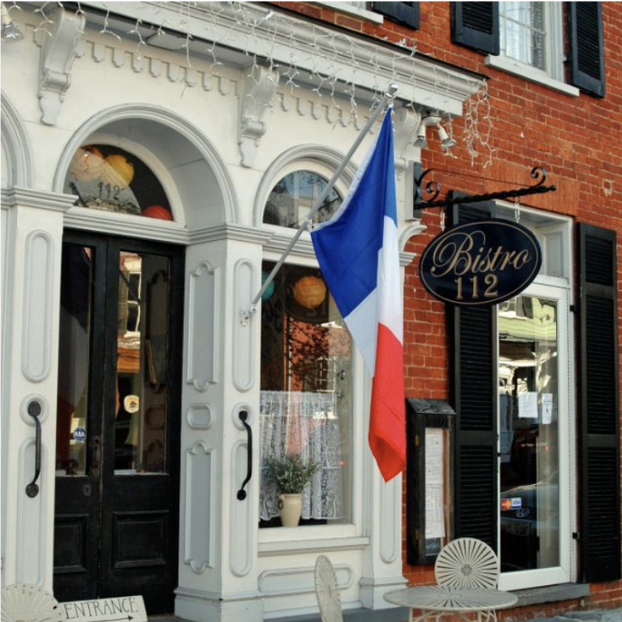 Bistro 112 entrance in Shepherdstown