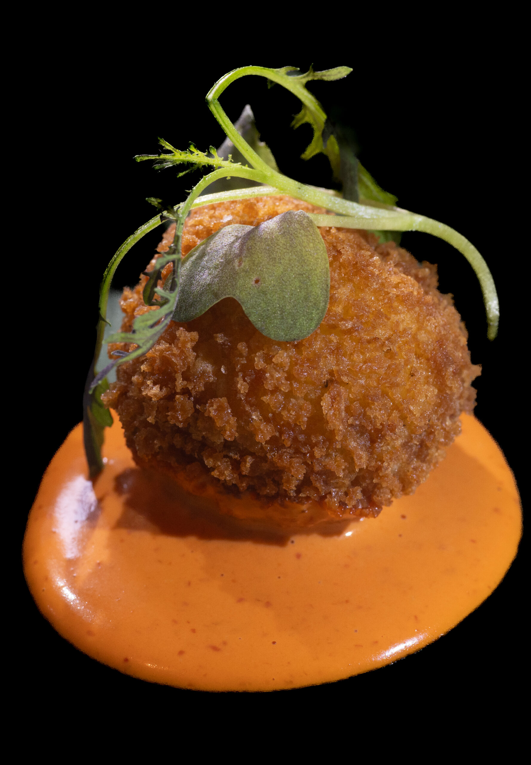 Bacon–Gruyère potato croquette