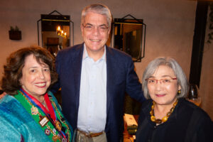 Bailli Judith Mazza, David Thurston, and Keiko Thurston (Photo by Allan Kam)
