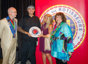 Vice Conseiller Gastronomique Mark Lewonowski, ALIAS Executive Chef Mark Valles, ALIAS Owner Sharon Briskman, and Bailli Judith Mazza (Photo by Allan Kam)