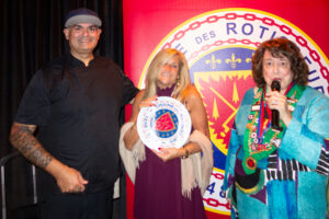 ALIAS Executive Chef Marc Valles, ALIAS Owner Sharon Briskman, and Bailli Judith Mazza (Photo by Allan Kam)