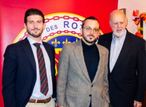 Chevalier Leonardo Vittori, Vice Chargé de Presse Wesley Jefferies, and Chevalier Robert Blanchard (Photo by Allan Kam)