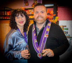 Dame de la Chaîne Emily Wenstrom and Vice Chargé de Missions Christopher Wenstrom (Photo by Allan Kam)