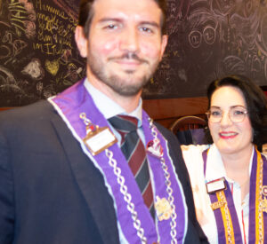 Chevalier Leonardo Vittori and Vice Chargé de Medias Sociaux Tierra Beard (Photo by Allan Kam)